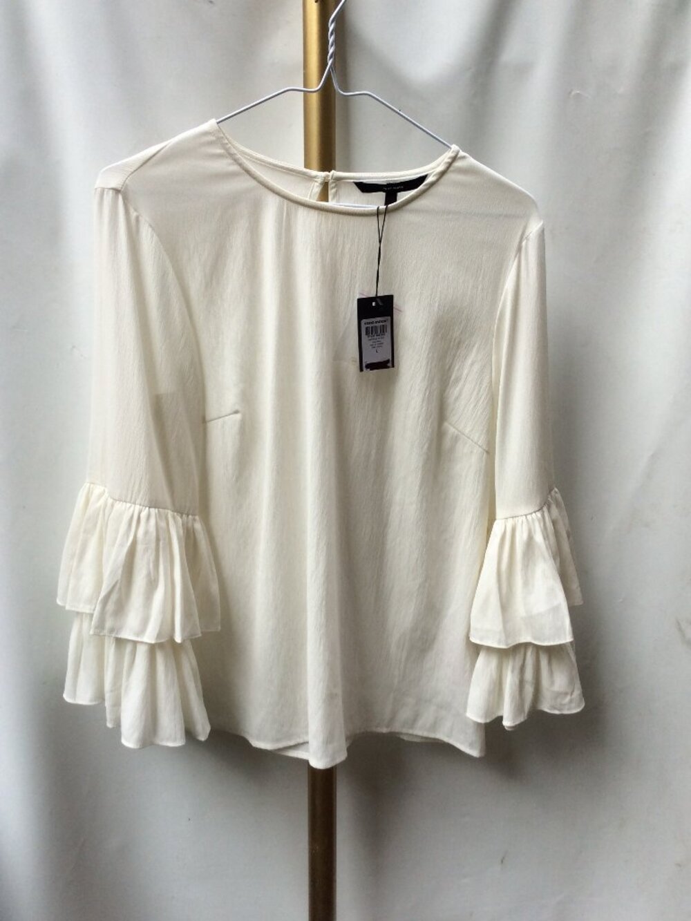 Vero Moda Woven Ruffle Tiered Sleeve Blouse L NWT